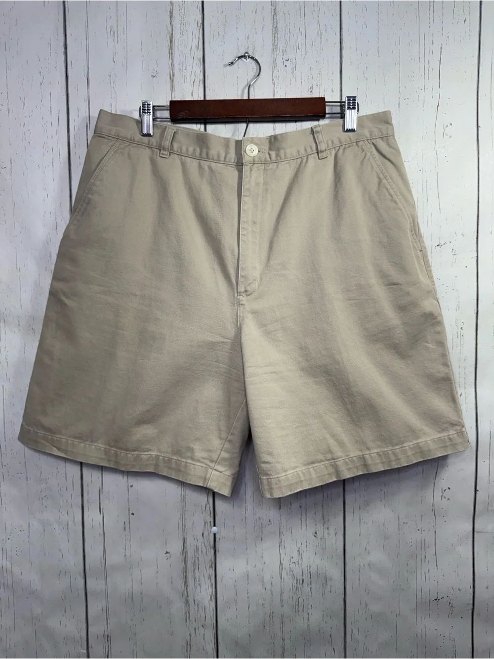 Lauren Ralph Lauren Khaki Chino Shorts Size 14 Classic Preppy Quiet Luxury